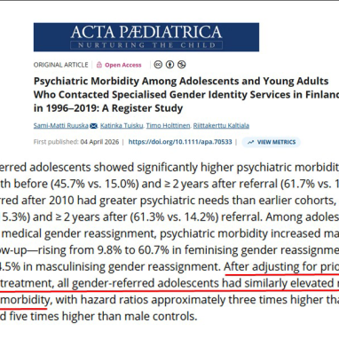 Medicínská intervence podle autorů nevedla k vymizení těchto psychických obtíží