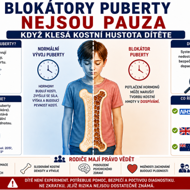 Blokátory puberty a hustota kostí