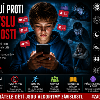 Děti stojí proti algoritmům závislosti