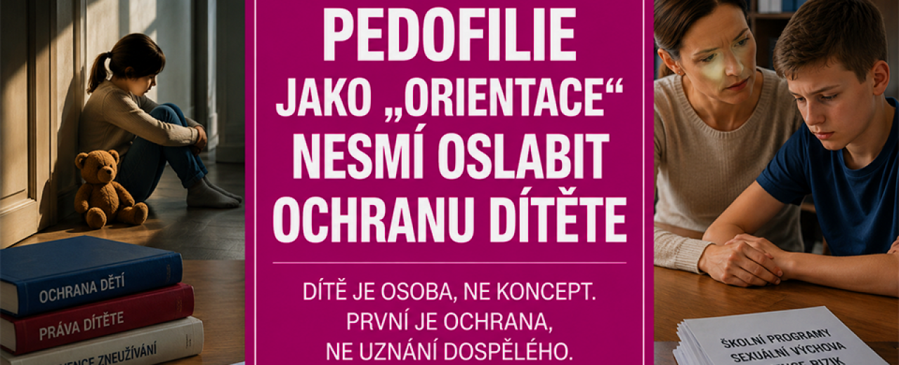 Pedofilie jako „orientace“ nesmí oslabit ochranu dítěte